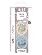 BIBS Set 2 suzete x Liberty de lux Eloise Silicon tetina rotunda marime universala Baby BlueIvory