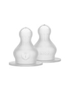 BIBS Set 2 tetine pentru biberon silicon cu flux lent