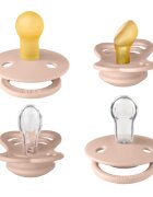 BIBS Set 4 suzete Try-it collection 0 luni + Blush