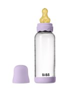 BIBS Set complet biberon Boheme din sticla anticolici cu tetina din latex flux mediu 240 ml Violet Sky