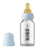 BIBS Set complet biberon din sticla anticolici 110 ml Baby Blue