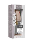 BIBS Set complet biberon din sticla anticolici cu tetina din latex flux lent 120 ml Blush