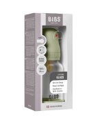 BIBS Set complet biberon din sticla anticolici cu tetina din latex flux lent 120 ml Sage