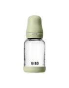 BIBS Set complet biberon din sticla anticolici cu tetina din latex flux lent 120 ml Sage