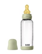 BIBS Set complet biberon din sticla anticolici cu tetina din latex flux mediu 240 ml Sage