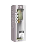 BIBS Set complet biberon din sticla anticolici cu tetina din latex flux mediu 240 ml Sage