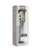 BIBS Set complet biberon din sticla anticolici cu tetina din silicon flux mediu 240 ml Sage