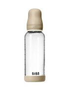 BIBS Set complet biberon fosforescent din sticla anticolici cu tetina din latex flux mediu 240 ml Vanilla Glow