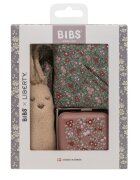 BIBS Set cutie cadou X Liberty Xmas Bundle cu bavetica cutie de suzeta clip suzeta si jucarie multisenzoriala