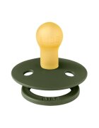 BIBS Suzeta Colour Latex tetina rotunda 0 luni + Hunter Green
