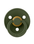 BIBS Suzeta Colour Latex tetina rotunda 0 luni + Hunter Green