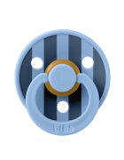 BIBS Suzeta Colour Studio Collection Stripe Latex tetina rotunda 0 luni + Sky Blue