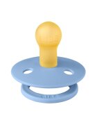 BIBS Suzeta Colour Studio Collection Stripe Latex tetina rotunda 0 luni + Sky Blue