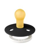 BIBS Suzeta fosforescenta Colour Glow Latex tetina rotunda 0 luni + Black