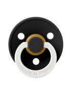 BIBS Suzeta fosforescenta Colour Glow Latex tetina rotunda 0 luni + Black