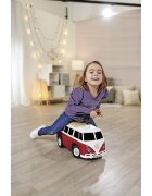 BIG Masinuta copii fara pedale Baby VW T1 red cu roti silentioaselicenta Volkswagenpotrivita copiilor cu varsta intre 15 si 5 anisezut lat si detasabil spatiu de depozitare jucarii volan cu claxon