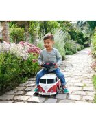 BIG Masinuta copii fara pedale Baby VW T1 red cu roti silentioaselicenta Volkswagenpotrivita copiilor cu varsta intre 15 si 5 anisezut lat si detasabil spatiu de depozitare jucarii volan cu claxon