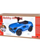 BIG Masinuta pentru copii fara pedale Bobby Mercedes Benz AMG GT blue Roti cu roti robuste potrivita copiilor cu varsta peste 1 an cu greutatea pana la 35 kg
