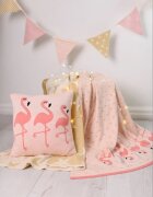 Bizzi Growin Perna decor bumbac Flamingo Roz