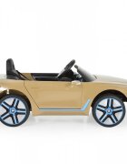 BMW Masinuta electrica pentru copii I4 Champaign 12V 70W cu echipare premium deschidere usi si licenta panou audio roti din spuma Eva pornire la buton scaun piele si telecomanda