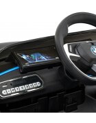 BMW Masinuta electrica pentru copii I4 negru 50W cu telecomanda suspensii panou audio scaun piele si roti din spuma Eva