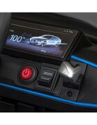 BMW Masinuta electrica pentru copii I4 negru 50W cu telecomanda suspensii panou audio scaun piele si roti din spuma Eva