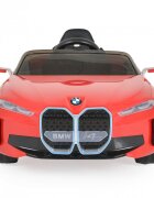 BMW Masinuta electrica pentru copii I4 Rosu 12V 70W cu echipare premium deschidere usi si licenta panou audio roti din spuma Eva pornire la buton scaun piele si telecomanda