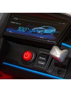 BMW Masinuta electrica pentru copii I4 rosu 50W cu telecomanda suspensii panou audio scaun piele si roti din spuma Eva