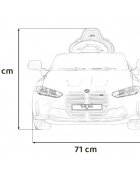 BMW Masinuta electrica pentru copii M4 albastru 70W cu telecomanda amortizoare lumini panou audio scaun piele si roti din spuma Eva
