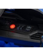 BMW Masinuta electrica pentru copii M4 albastru 70W cu telecomanda amortizoare lumini panou audio scaun piele si roti din spuma Eva
