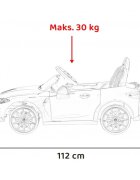 BMW Masinuta electrica pentru copii M4 albastru 70W cu telecomanda amortizoare lumini panou audio scaun piele si roti din spuma Eva