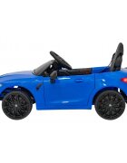BMW Masinuta electrica pentru copii M4 albastru 70W cu telecomanda amortizoare lumini panou audio scaun piele si roti din spuma Eva