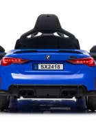 BMW Masinuta electrica pentru copii M4 Albastru cu telecomanda 110x70x50 cm varsta 1-5 ani roti EVA scaun din piele ECO putere 90W