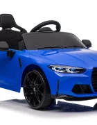 BMW Masinuta electrica pentru copii M4 Albastru cu telecomanda 110x70x50 cm varsta 1-5 ani roti EVA scaun din piele ECO putere 90W