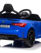 BMW Masinuta electrica pentru copii M4 Albastru cu telecomanda 110x70x50 cm varsta 1-5 ani roti EVA scaun din piele ECO putere 90W