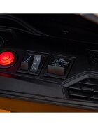 BMW Masinuta electrica pentru copii M4 galben70W cu telecomanda amortizoare lumini panou audio scaun piele si roti din spuma Eva