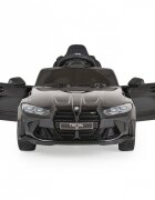 BMW Masinuta electrica pentru copii M4 Painted Black 12V 90W cu echipare premium deschidere usi si licenta panou audio roti din spuma Eva pornire la buton lumini si telecomanda