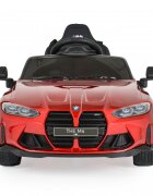 BMW Masinuta electrica pentru copii M4 Painted Red 12V 90W cu echipare premium deschidere usi si licenta panou audio roti din spuma Eva pornire la buton lumini si telecomanda