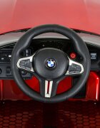 BMW Masinuta electrica pentru copii M4 Painted Red 12V 90W cu echipare premium deschidere usi si licenta panou audio roti din spuma Eva pornire la buton lumini si telecomanda