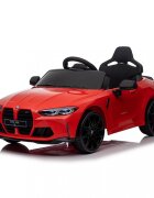 BMW Masinuta electrica pentru copii M4 Red 90W cu LicentaAcumulator 12VTelecomanda 2.4GRoti EVADeschidere usiUnitate audio MP3USBPornire la butonLumini LEDAcumulator 12V7AhSistem trollerIndicator baterieSuspensii