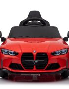 BMW Masinuta electrica pentru copii M4 Rosu cu telecomanda 110x70x50 cm varsta 1-5 ani roti EVA scaun din piele ECO putere 90W