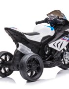 BMW Motocicleta electrica pentru copii HP4 Alb 84x55x42 cm varsta 2-5 ani roti si scaun din plastic putere 60W