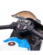 BMW Motocicleta electrica pentru copii HP4 Alb 84x55x42 cm varsta 2-5 ani roti si scaun din plastic putere 60W