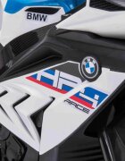 BMW Motocicleta electrica pentru copii HP4 Alb 84x55x42 cm varsta 2-5 ani roti si scaun din plastic putere 60W