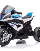 BMW Motocicleta electrica pentru copii HP4 Alb 84x55x42 cm varsta 2-5 ani roti si scaun din plastic putere 60W