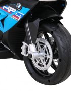 BMW Motocicleta electrica pentru copii HP4 albastru 70w cu panou audio lumini scaun piele 81x41x52 cm
