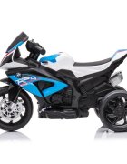 BMW Motocicleta electrica pentru copii HP4 Albastru 84x55x42 cm varsta 2-5 ani roti si scaun din plastic putere 60W