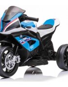 BMW Motocicleta electrica pentru copii HP4 Albastru 84x55x42 cm varsta 2-5 ani roti si scaun din plastic putere 60W