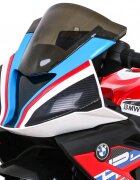 BMW Motocicleta electrica pentru copii HP4 rosu 70w cu panou audio lumini scaun piele 81x41x52 cm