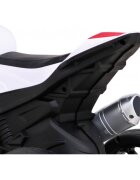 BMW Motocicleta electrica pentru copii HP4 rosu 70w cu panou audio lumini scaun piele 81x41x52 cm